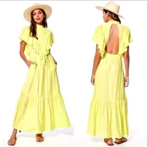 NWT Young Fabulous and Broke Cruz Maxi Dress In Lemonade 🍋 Size Medium $298